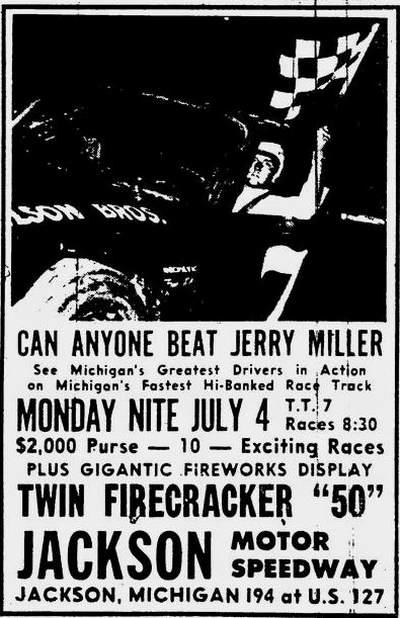 Jackson Motor Speedway - Old Ad From Ron Gross (newer photo)
